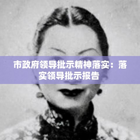 市政府領(lǐng)導(dǎo)批示精神落實：落實領(lǐng)導(dǎo)批示報告 