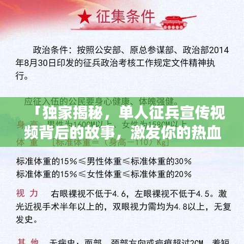 「獨(dú)家揭秘，單人征兵宣傳視頻背后的故事，激發(fā)你的熱血青春！」
