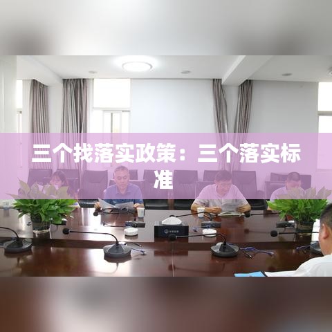 三個找落實政策：三個落實標準 