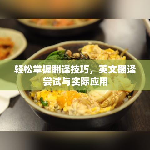 輕松掌握翻譯技巧，英文翻譯嘗試與實際應(yīng)用