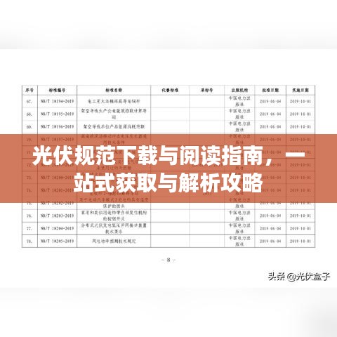 光伏規(guī)范下載與閱讀指南，一站式獲取與解析攻略