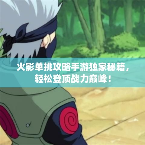 火影單挑攻略手游獨(dú)家秘籍，輕松登頂戰(zhàn)力巔峰！