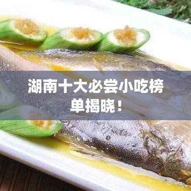 湖南十大必嘗小吃榜單揭曉！
